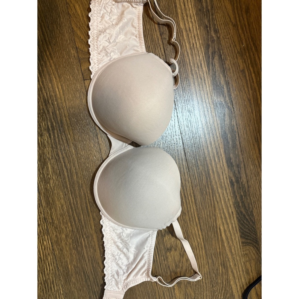 Natori Nude Beige Lace Trim Contour Underwire Bra 32DDD